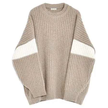 MANAVE(マナベ) [KN00]MANAVE(マナベ)Bicolor Knit(バイカラーニット)