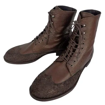 marchercher(マーシェルシェ) レースアップブーツ スウェードコンビウイングチップ