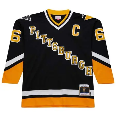 Mitchell&Ness(ミッチェルアンドネス) ブルーライン マリオ・ルミュー ピッツバーグ ペンギンズ ダーク 1992 ジャージ
