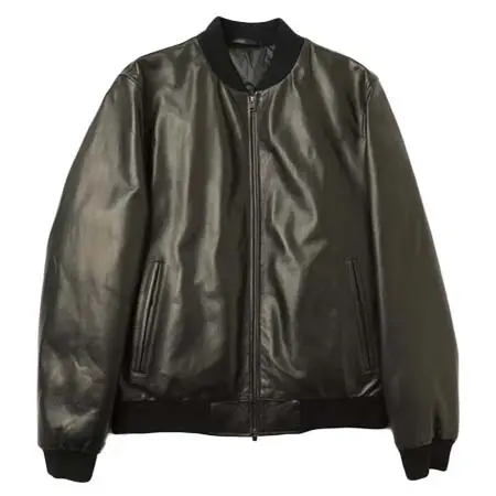 MOLEC(モレック) ナッパレザー ダウン入り MA-1 ミリタリージャケット / MMA001/ ブラック