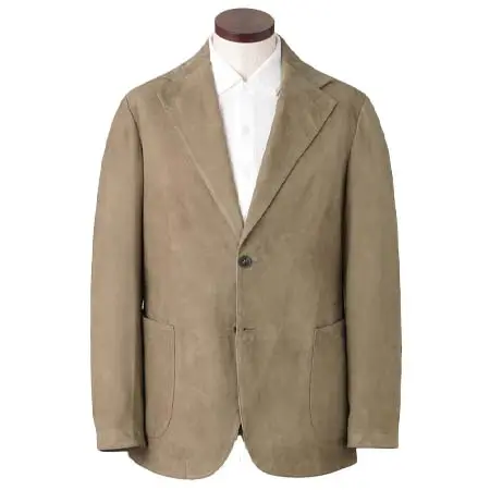 MOLEC(モレック) ライトウエイトスエード テーラードジャケット ベージュ