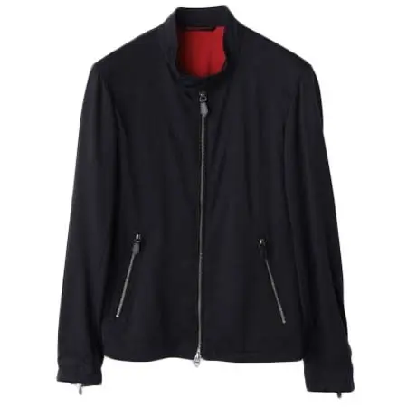 MOVB(モーヴ) [HELIX WOOLJERSEY]スタンドライダースブルゾン