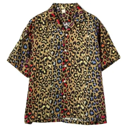 OVER THE TWELVE(オーバーザトゥエルブ) OTT WORKS/オーティーティーワークス/レオパード半袖シャツ[MY TOWN WEAR-マイタウンウェア]