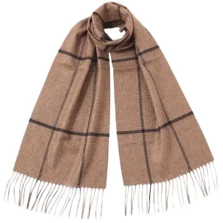 PIACENZA(ピアチェンツァ) シルクカシミヤ グレンチェック ＋ ペーン マフラー