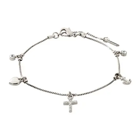 PILGRIM(ピルグリム) ANET crystal bracelet silver-plated