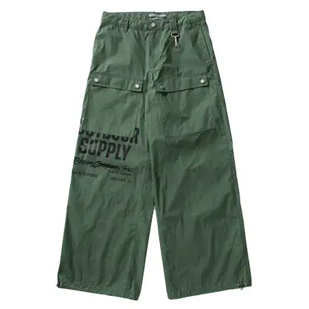 Reese Cooper(リースクーパー) グリーン ナイロン スポーツパンツ