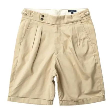 RICCARDO METHA(リカルドメッサ) NEW 2TUCK BELTLESS SHORTS COLD MARCED / KHAKI