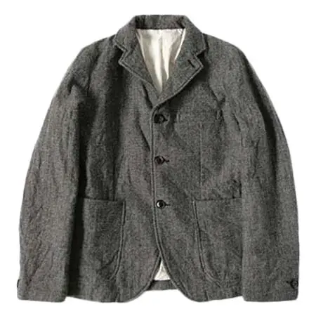 RINEN(リネン) 1/8ツイードヘリンボーン テーラードジャケット〔メンズ〕
