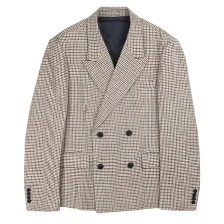 SCHNAYDERMAN’S(シュナイダーマン) DOUBLE BREASTED BLAZER PEPITA / Beige & Brown
