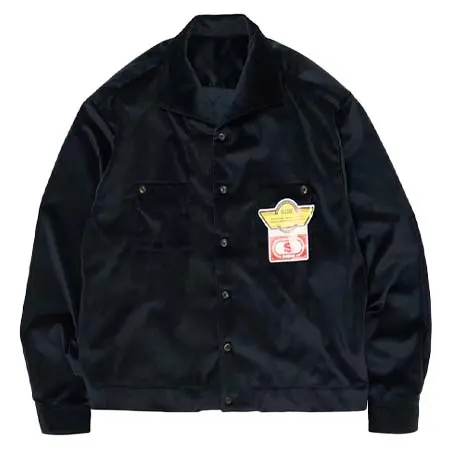 sillage(シラージ) rib blouson deadstock velvet black