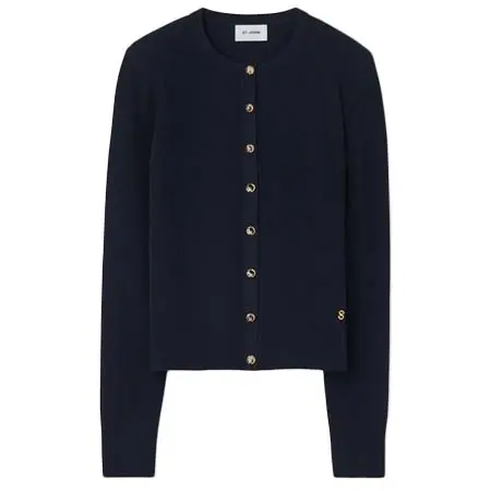 ST.JOHN(セントジョン) Fine Rib Knit Cardigan