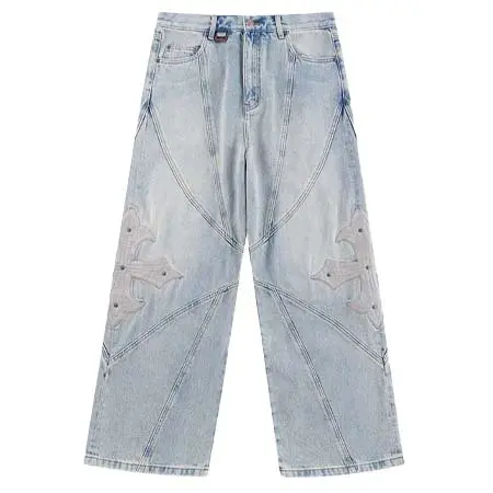 SUPPLIER(サプライヤー) Cross Leather Patch Baggy Denim Pants