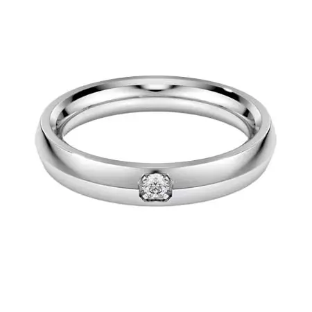 Swarovski(スワロフスキー) Eternity バンドリング ラボラトリー・グロウン・ダイヤモンド 0.05 ct tw, ラウンドシェイプ, 18Kホワイトゴールド