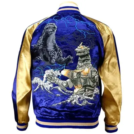 Switch Planning(スイッチプランニング) ゴジラ×スイッチプランニング ゴジラvs三式機龍刺繍スカジャン