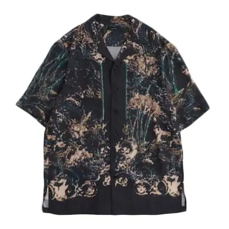 TAAKK(ターク) SILK OPEN COLLAR SHIRT