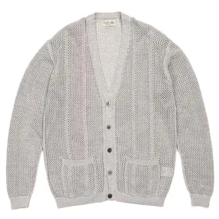 The DUFFER of St.GEORGE(ザダファーオブセントジョージ) コットン/リネン メッシュニットカーディガン