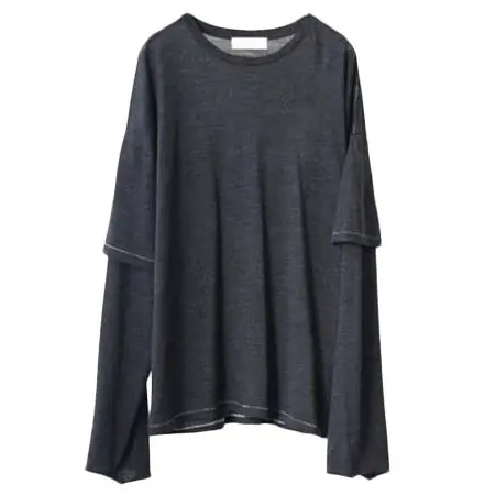 THEE(シー) メリノウールダブルスリーブニット/MW-KT-02