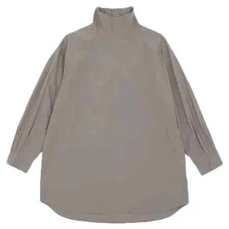 TOUJOURS(トウジュー) High Neck Big Shirt TAUPE