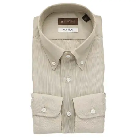 UNIVERSAL LANGUAGE(ユニバーサルランゲージ) ワイシャツ ボタンダウンカラー 織柄