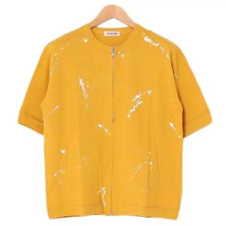 VOGUISH(ヴォーギッシュ) 7分袖ミニ裏毛MA-1カラースプラッシュブルゾン