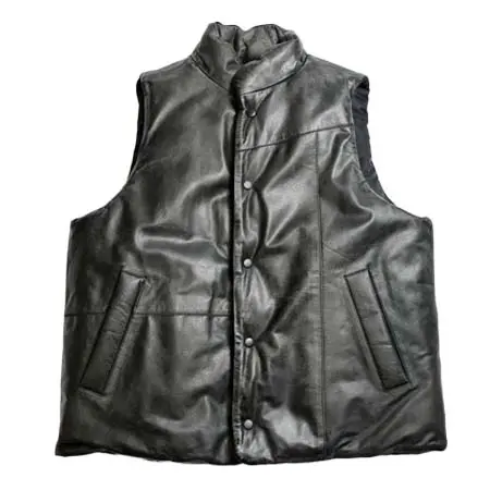 VOO(ヴォー) EXELEZA REV VEST SP | Color:BLACK LEATHER（ダメージ加工）