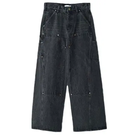 WYM(ウィム) DOUBLE KNEE CURVED SEEM BAGGY DENIM