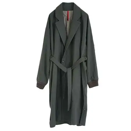 YANTOR(ヤントル) Wash Wool Rib Coat[Y194CO02/GREEN]