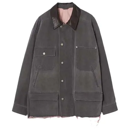 YOKE(ヨーク) PIGMENT COATING CHINO CLOTH COTTON CUT-OFF COVERALL JACKET