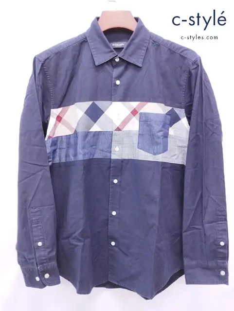 BLACK LABEL CRESTBRIDGE ブラックレーベルクレストブリッジ 長袖シャツ L ネイビー 51M03-303-28