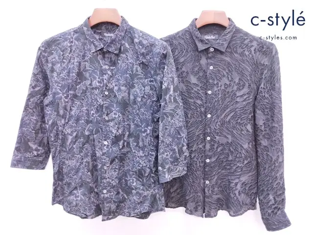 TORNADO MART トルネードマート シャツ LL ブラック系 長袖 総柄 計2点