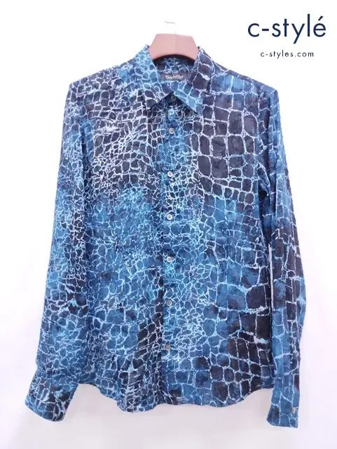 TORNADO MART トルネードマート 長袖シャツ マルチカラー LL ダメージ加工 クロコダイル柄
