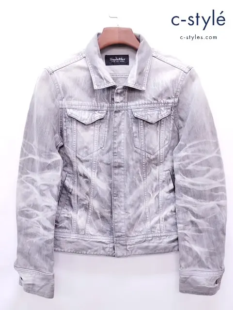 TORNADO MART トルネードマート デニムジャケット M グレー グロスシャーク加工 TBL-3105