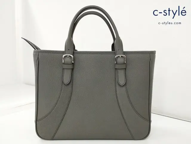 FUJITAKA フジタカ ビジネスバッグ グレー デュプイ コンパクト レザーブリーフバッグ B5 644501