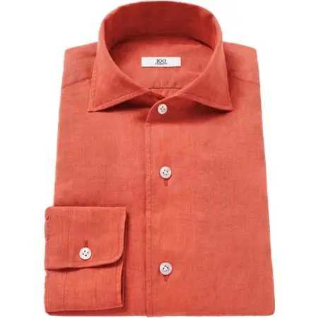 100HANDS(ハンドレッドハンズ) Salmon Linen Shirt in One Piece Collar