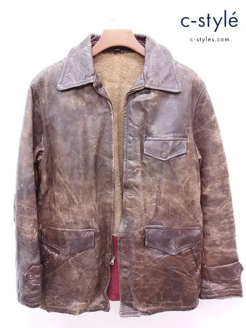 HERCULES ヘラクレス レザージャケット ブラウン系 ジップアップ