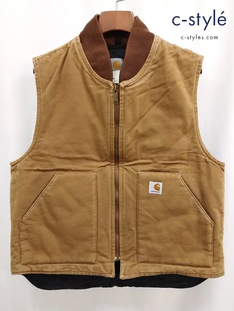 carhartt カーハート ダックベストアークティックキルトラインド Large Regular ブラウン V01 BRN