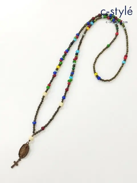 IDEALISM SOUND イデアリズム ビーズネックレス マルチカラー クロス