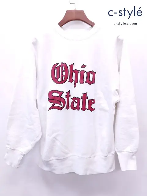 Champion チャンピオン スウェット XL ホワイト 90s Reverse Weave Sweatshirt Ohio State
