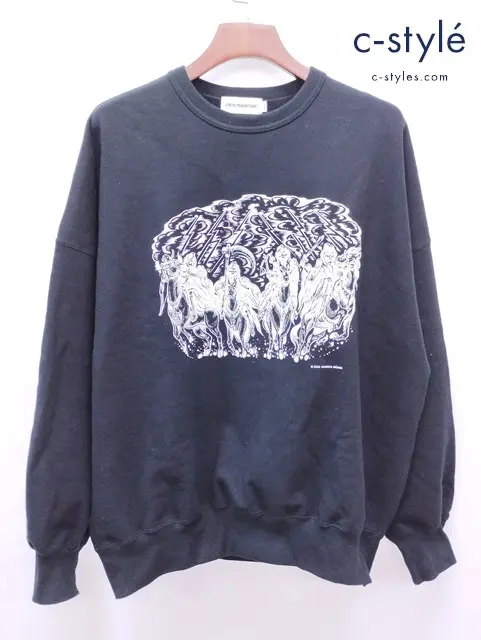COOTIE PRODUCTIONS スウェット M ブラック Print Sweat Crew Magical Design®