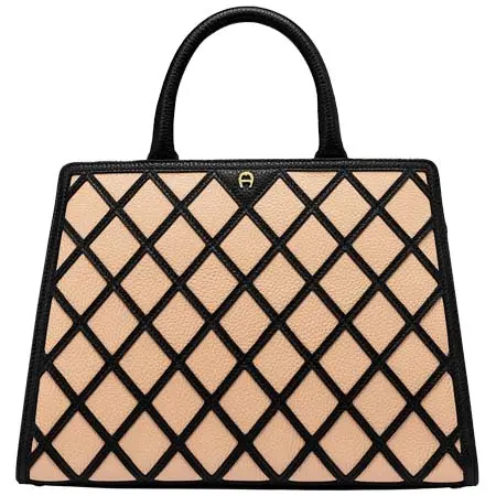 AIGNER(アイグナー) CYBILL Rombo Handbag S, black