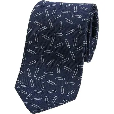 ALAN SMITHEE(アランスミシー) ハンドメイド クリップ シルクネクタイ 紺