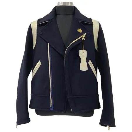 A(LeFRUDE)E(アレフルード) ウールライダースジャケット / NAVY