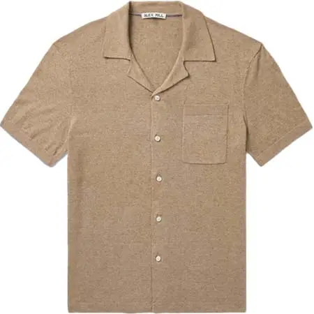 ALEX MILL(アレックスミル) コットン＆ヘンプ混 キャンプカラーシャツ