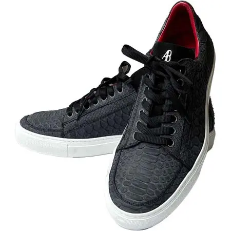 ALFREDO BERETTA(アルフレッドベレッタ) スニーカー パイソンレザー チャコールグレー