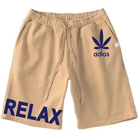 A LOVE MOVEMENT(アラヴムーブメント) (adios & RELAX) Sweat Short Pants / Light Brown(ショーツ)