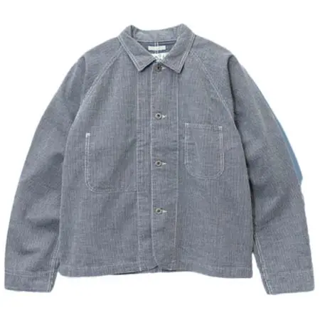 AOZORA BLUE HEAVEN(アオゾラブルーヘブン) 刺し子シャンブレーショートカバーオール