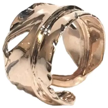 Ark silver accessories(アークシルバーアクセサリーズ) シルエットフェザーリング ピンクゴールドver.（ラージ） [ARKR-0033K10PG]