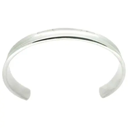 Ark silver accessories(アークシルバーアクセサリーズ) 無駄を最大限に省いたシンプルで上品なシルバーバングル「ポイント0バングル」 [ARKB-0005SSV-LSV]
