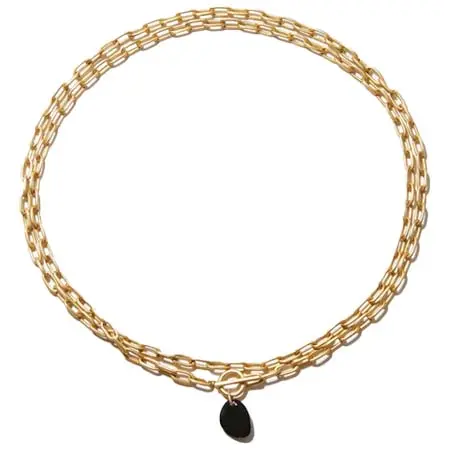 ARTIDA OUD(アルティーダウード) オニキス ロング チェーン ネックレス