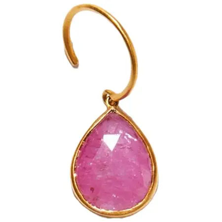 ARTIDA OUD(アルティーダウード) ルビー ぺブル シングル ピアス